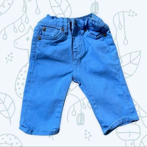 7 For all Mankind Royal Blue Jeans 3/6 Months - Picture 2 of 6